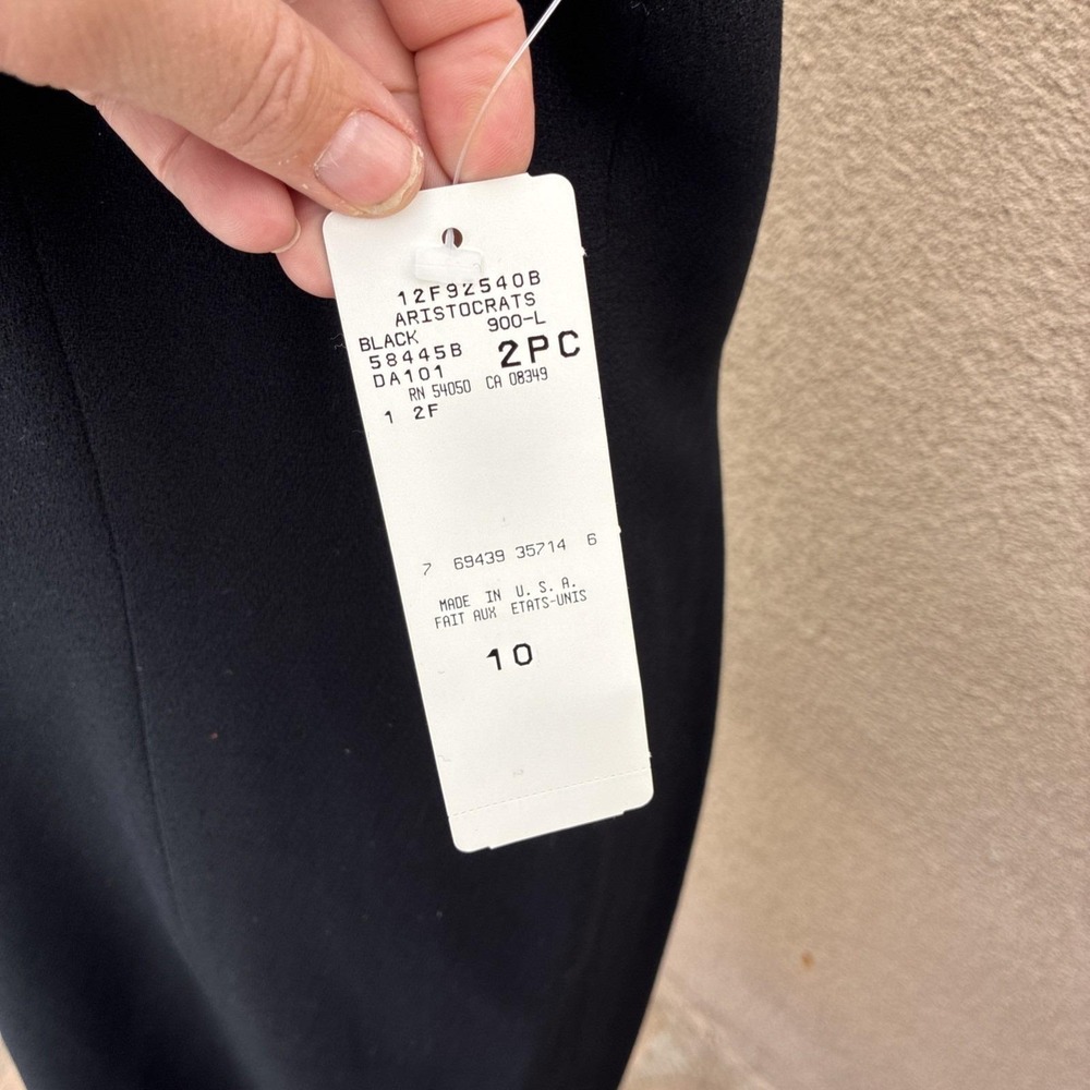 Vintage 1990s Lauren Ralph Lauren Wool Dress Suit Set Size 10 NWT Faux Fur - Picture 13 of 15